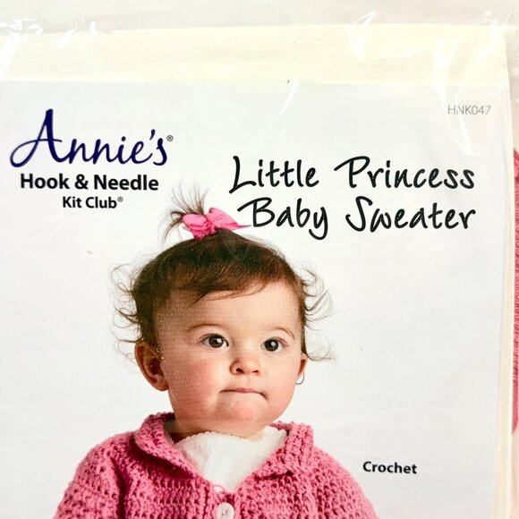Annie's Club Kit "Little Princess Baby Sweater" - New in Package - Picture 4 of 6